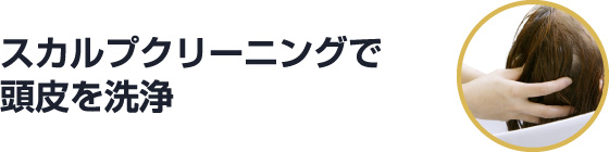 スカルプクリーニングで頭皮を洗浄