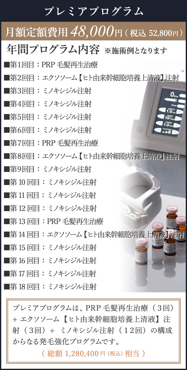 毛髪再生医療システム エンドレスサポートプログラム 薄毛治療 毛髪再生医療の大阪梅田ndクリニック